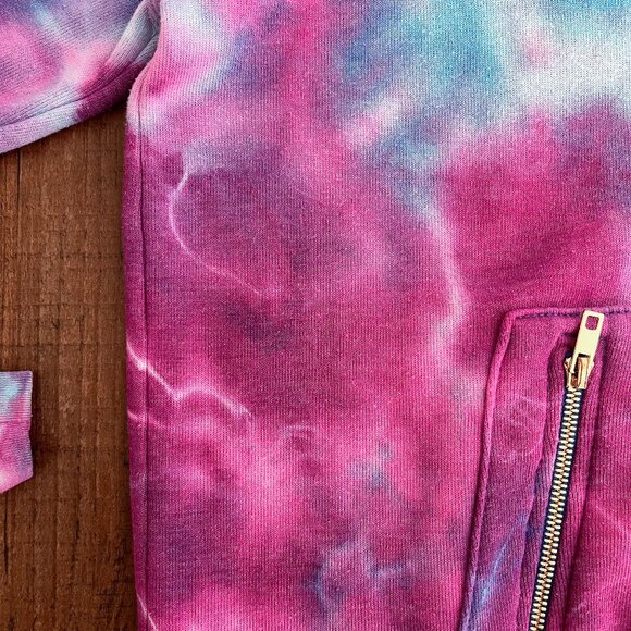 Aviator Nation Ninja Pullover Hoodie Tie Dye Unisex Size Medium Blue Purple - Picture 11 of 16